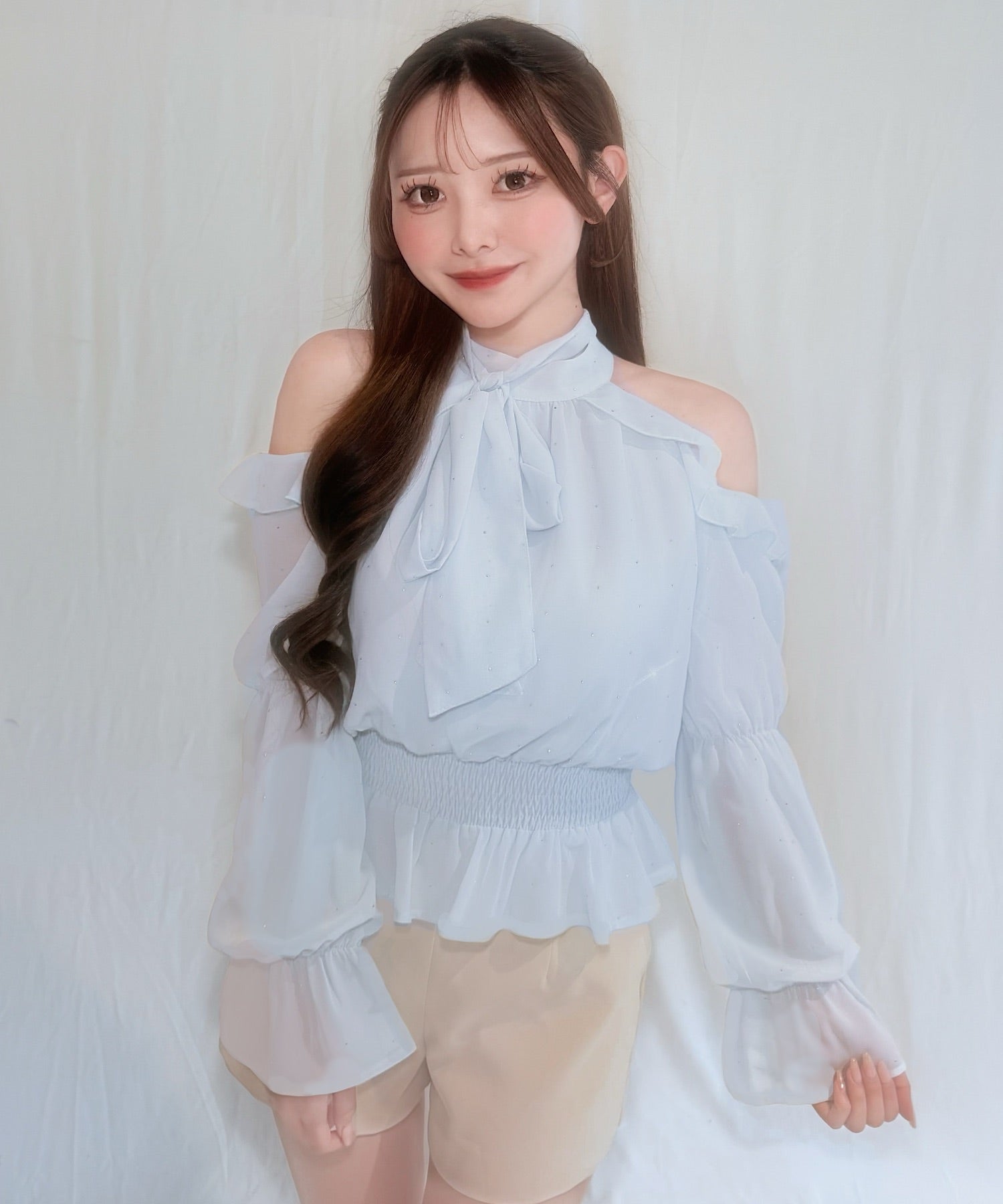 アメスリリボンフリルブラウス