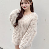 【予約商品12月中旬発送】バックリボンダーリンニット