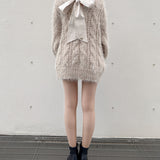 バックリボンダーリンニット