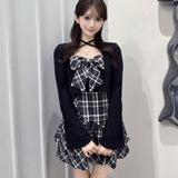 【SNSで大人気♡】リボンアンサンブルワンピース