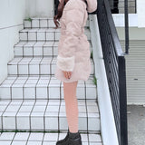 【予約商品12月中旬お届け】ラメツィードロングダウンコート