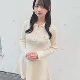 【予約商品 12月中旬発送】チェーンカラーZIPニットワンピース