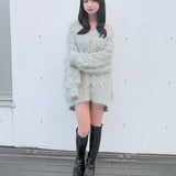 【予約商品12月中旬発送】バックリボンダーリンニット