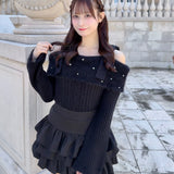 【10月9日(金)発売スタート】オフショルリボンニット