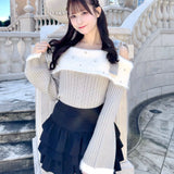 【10月9日(金)発売スタート】オフショルリボンニット