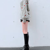 ラメ刺繍ハートニット