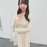 【予約商品 12月中旬発送】チェーンカラーZIPニットワンピース