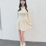 【予約商品 12月中旬発送】チェーンカラーZIPニットワンピース