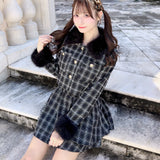 ファー付きバイカラーセットアップ