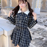 ファー付きバイカラーセットアップ