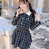 ファー付きバイカラーセットアップ