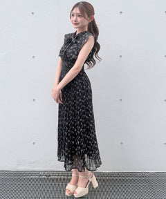 【SALE】リボンタイフラワーワンピース