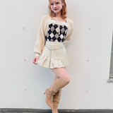 ラメプリーツビジューベルトスカパン