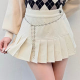 ラメプリーツビジューベルトスカパン