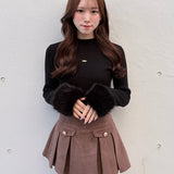 【予約商品11月上旬お届け】ファースリーブリブニット