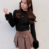 【予約商品11月上旬お届け】ファースリーブリブニット