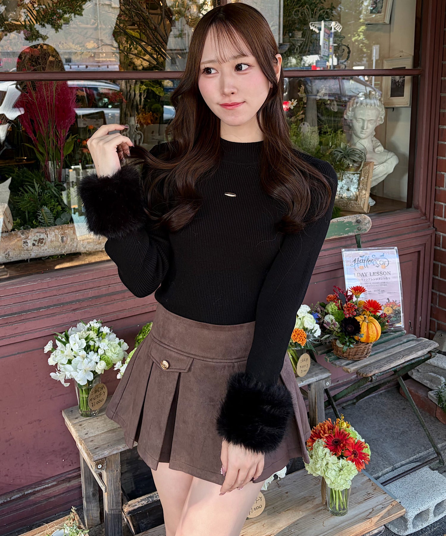 【予約商品11月上旬お届け】ファースリーブリブニット