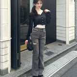 【6/5(金)発売スタート】レース付きサイドスリットデニム