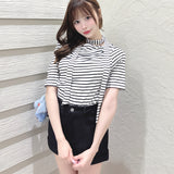 【SALE】半袖ドレープ衿カットソー