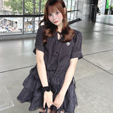 【SALE】ティアードシャツワンピース