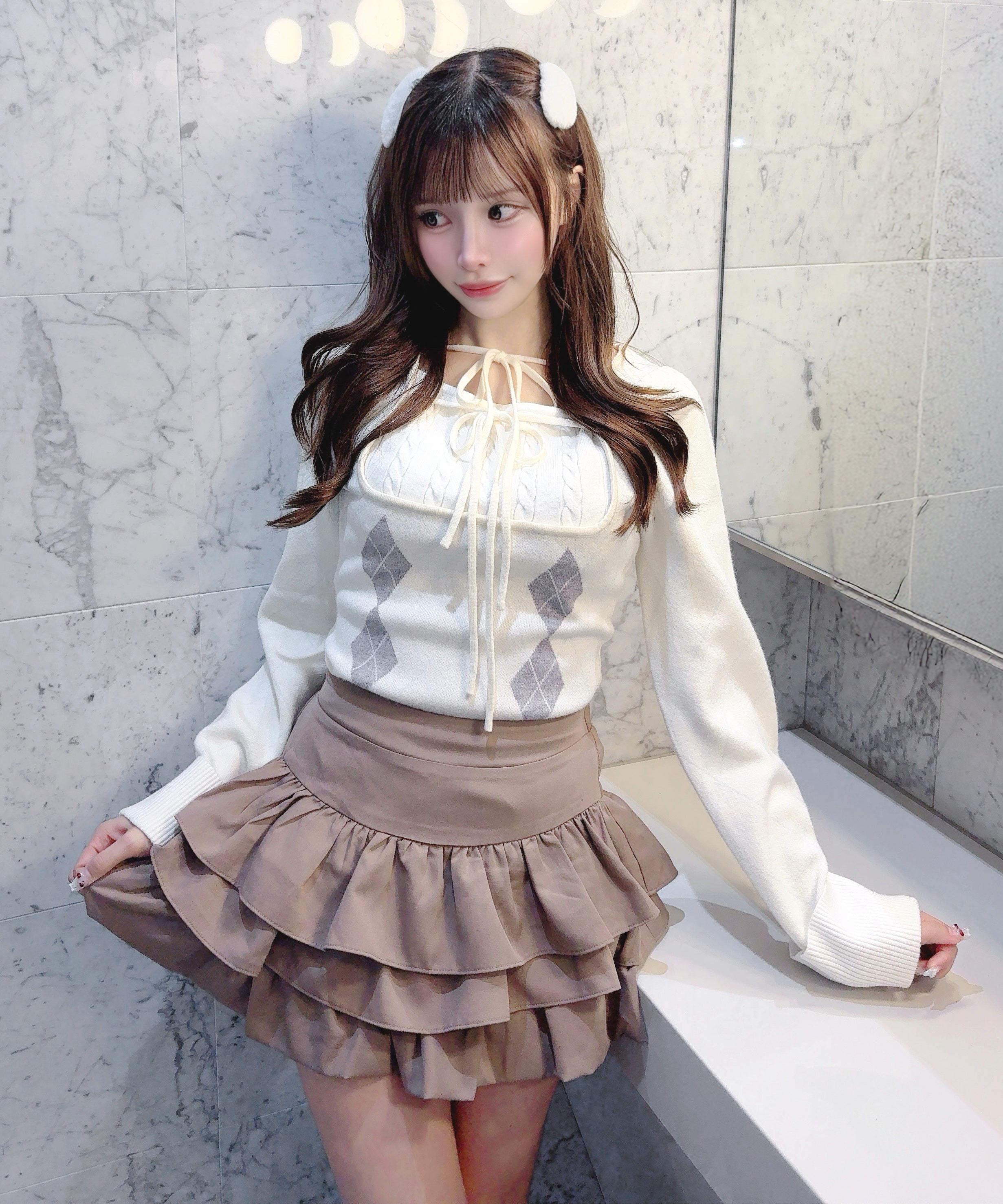 【10月9日(金)発売スタート】アーガイルレイヤードニット