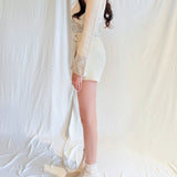 チェックシャツレイヤードニット