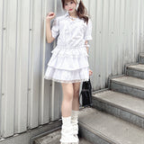 【SALE】ティアードシャツワンピース