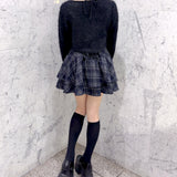 【予約商品11月上旬お届け】リボンアンサンブルワンピース(フェザーボレロver.)