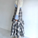 シャツレイヤードケーブルニット