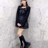 【予約商品11月上旬お届け】リボンアンサンブルワンピース(フェザーボレロver.)