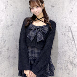 【予約商品11月上旬お届け】リボンアンサンブルワンピース(フェザーボレロver.)