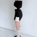 シャツレイヤードケーブルニット