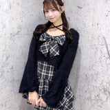 【予約商品11月上旬お届け】リボンアンサンブルワンピース(フェザーボレロver.)