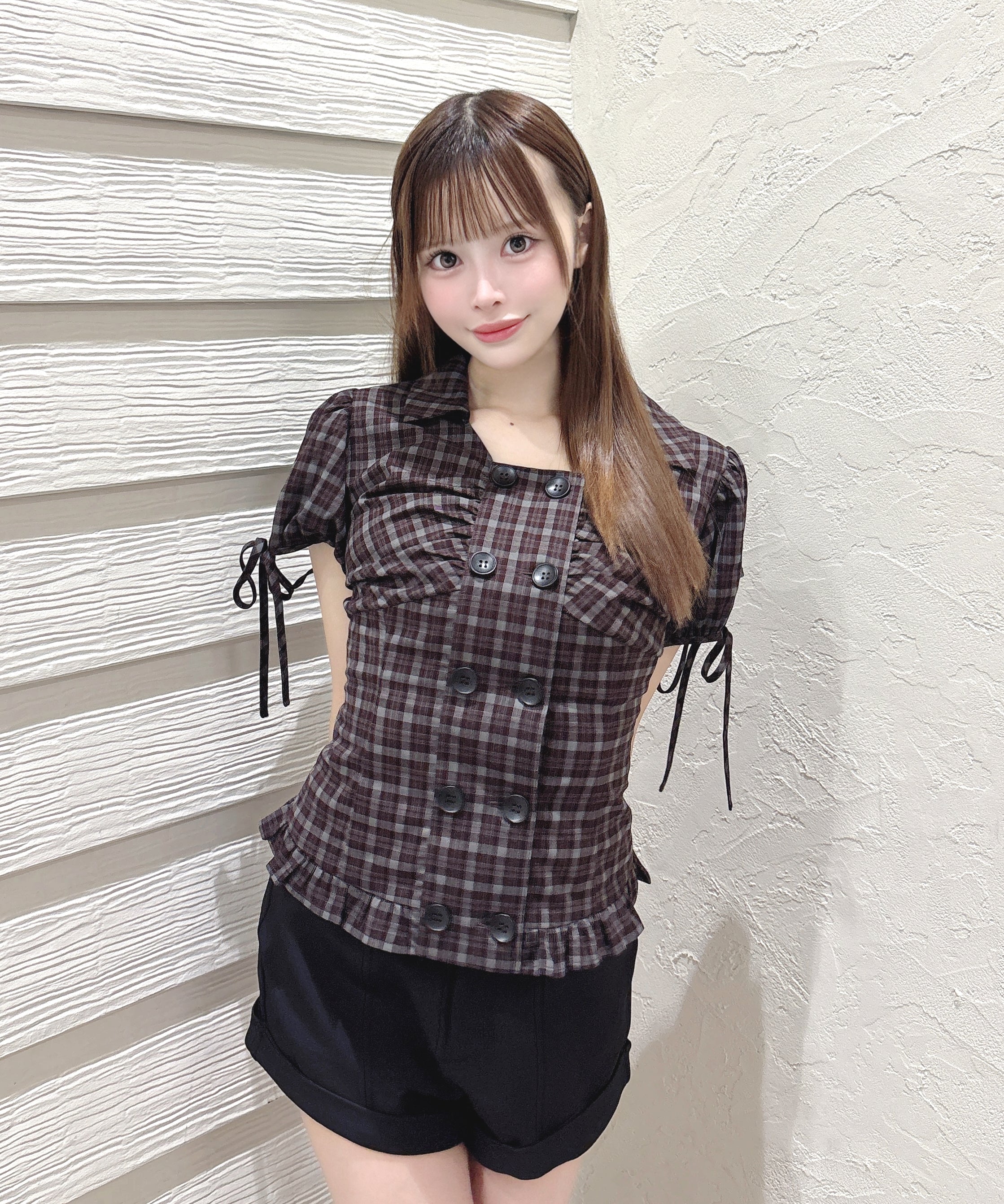 【SALE】Ｗボタンブラウス
