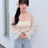 フェザーボレロアンサンブルトップス