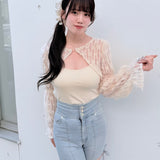 フェザーボレロアンサンブルトップス