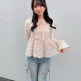 【一部予約商品】ローズペプラムキャミ