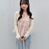 【一部予約商品】ローズペプラムキャミ