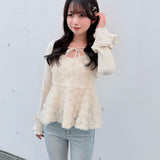 ラインビジューフレアデニム