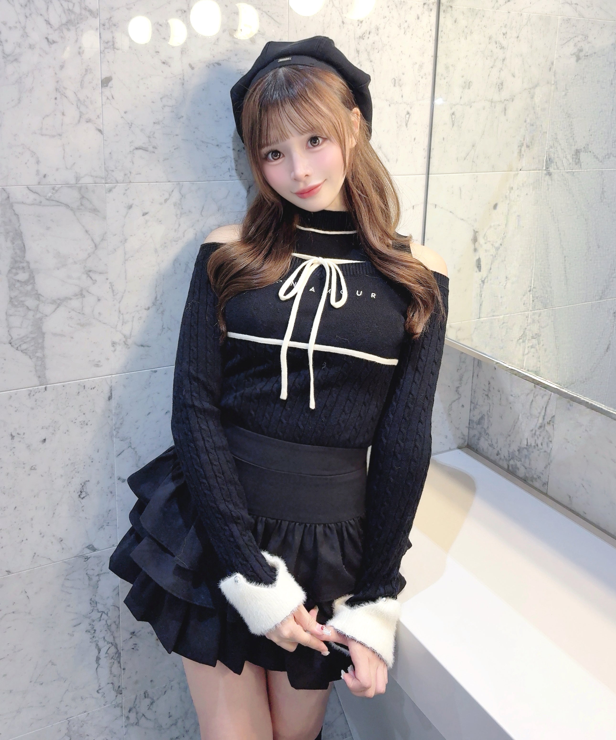 【10月9日(金)発売スタート】レイヤード風配色ニット