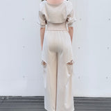 【予約商品5月中旬お届け】サイドリボンスウェットパンツ