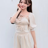 【予約商品5月中旬お届け】サイドリボンスウェットパンツ