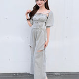 【予約商品5月中旬お届け】サイドリボンスウェットパンツ