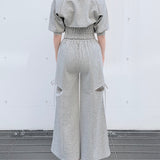 【予約商品5月中旬お届け】サイドリボンスウェットパンツ