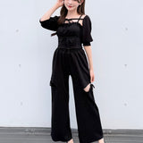 【予約商品5月中旬お届け】サイドリボンスウェットパンツ