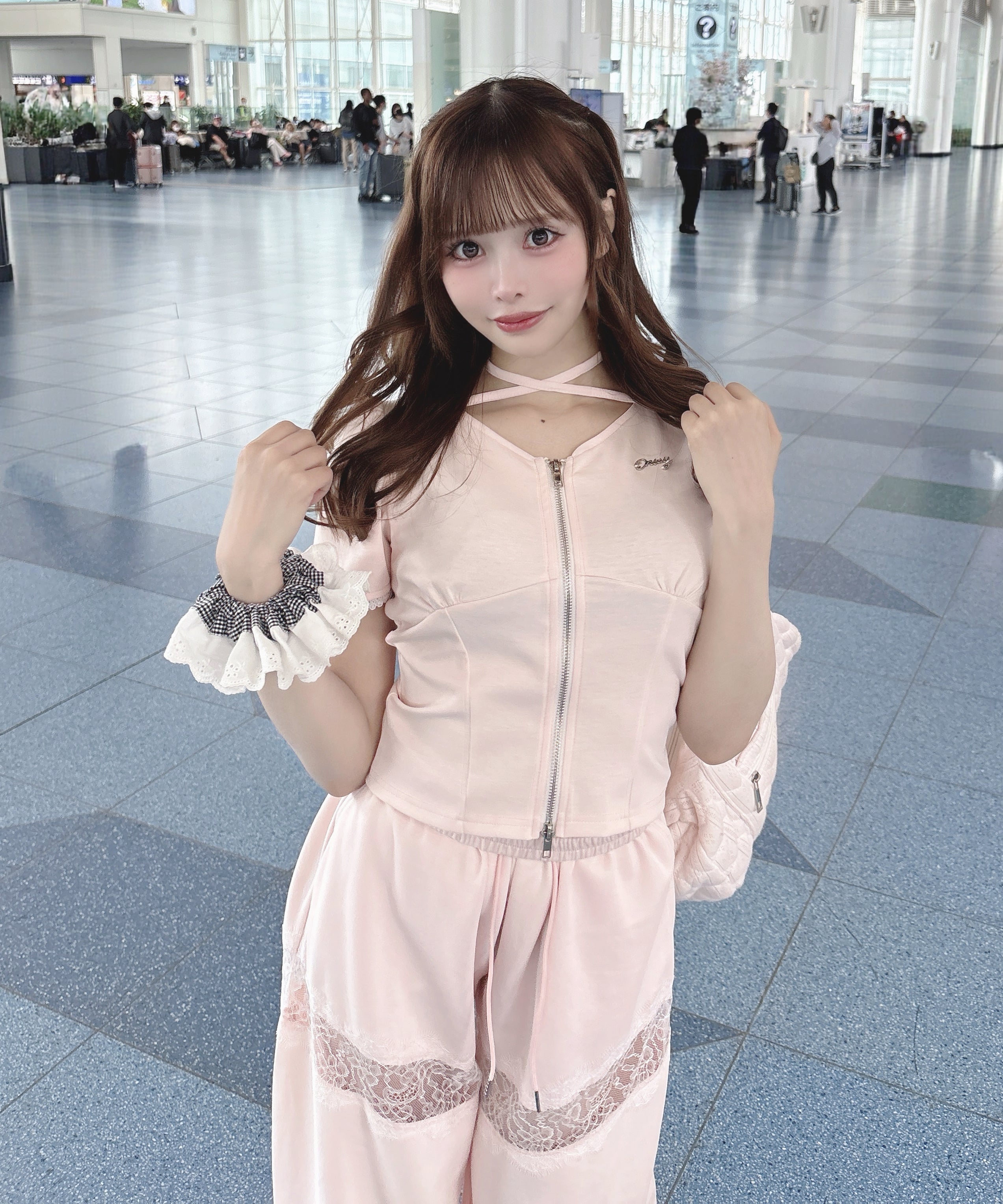 【SET UP対応♡】レースパーカートップス