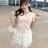【SET UP対応♡】レースパーカートップス