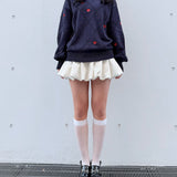 ラメ刺繍ハートニット