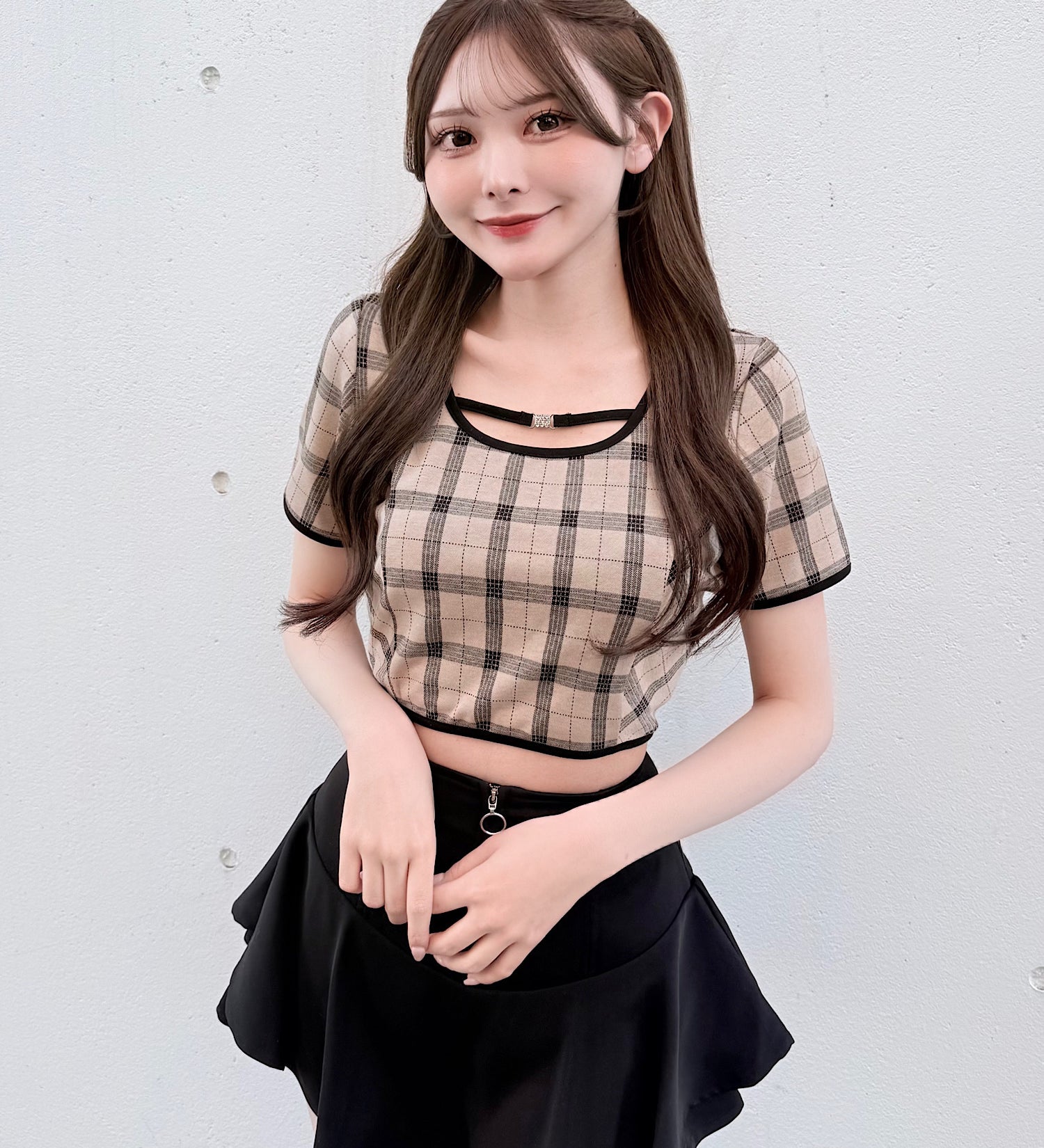 ストーンドットBACKリボントップス