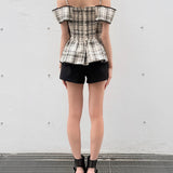 【予約商品5月中旬お届け】リボンペプラムブラウス